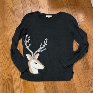 COPY - Loft dark gray/black sweater with a deer